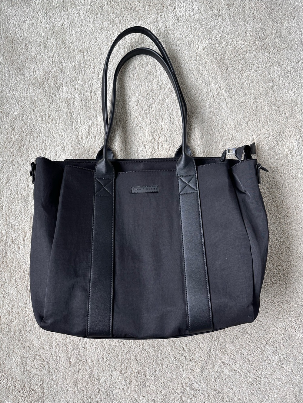 Poppy & Peonies Daily Tote in Black